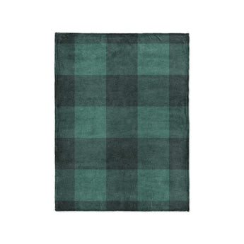 Buffalo Plaid Deep Teal in Small (30" x 40") Size