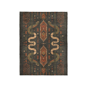 Ophidian Snakes Green & Orange in Small (30" x 40") Size