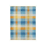 Monroe Plaid Blue & Yellow in Small (30" x 40") Size