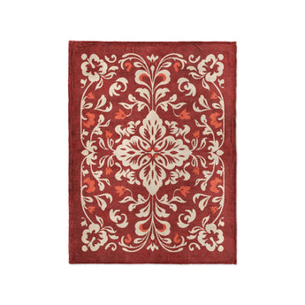 Annette Red & Ivory in Small (30" x 40") Size