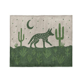 Desert Coyote Forest & Moss Green in Medium (50" x 60") Size