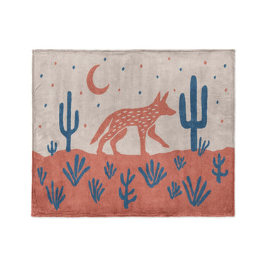 Desert Coyote Denim Blue & Terracotta in Medium (50" x 60") Size