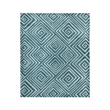 Hoffman Teal in Medium (50" x 60") Size
