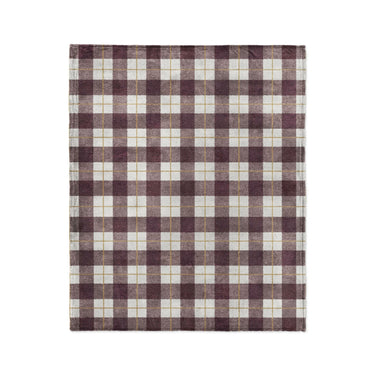 Wallace Plaid Maroon & Gold in Medium (50" x 60") Size