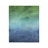 Micah Watercolor Blue & Green in Medium (50" x 60") Size