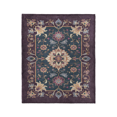 Miriam Navy & Purple in Medium (50" x 60") Size