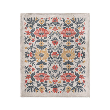 Corriana Navy & Red in Medium (50" x 60") Size
