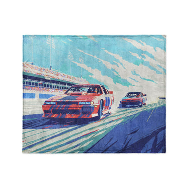 8 Bit Stock Cars in Medium (50" x 60") Size