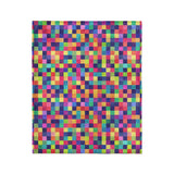 Pixel Mosaic Multicolor Vibrant in Medium (50" x 60") Size