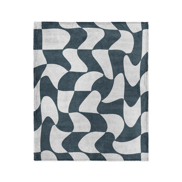 Twyla Checkered Navy in Medium (50" x 60") Size