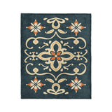 Vanessa Blue & Gold in Medium (50" x 60") Size