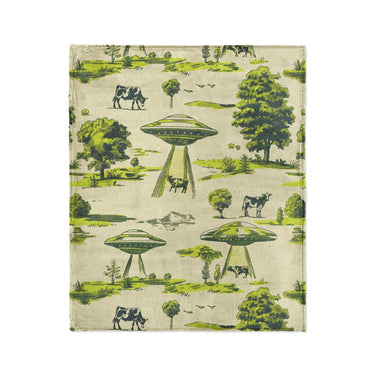 UFO Cow Abduction Toile in Medium (50" x 60") Size