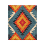 Zareen Blue & Orange in Medium (50" x 60") Size