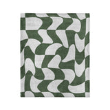 Twyla Checkered Army Green in Medium (50" x 60") Size