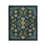 Isabella Navy & Gold in Medium (50" x 60") Size