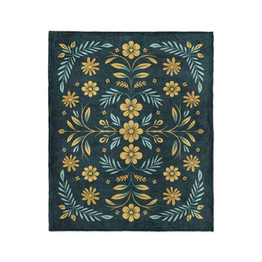 Isabella Navy & Gold in Medium (50" x 60") Size