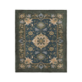 Miriam Navy & Olive Green in Medium (50" x 60") Size