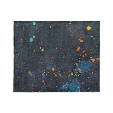 Jacob Navy & Orange in Medium (50" x 60") Size