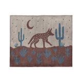 Desert Coyote Dark Red Clay & Dusty Blue in Medium (50" x 60") Size