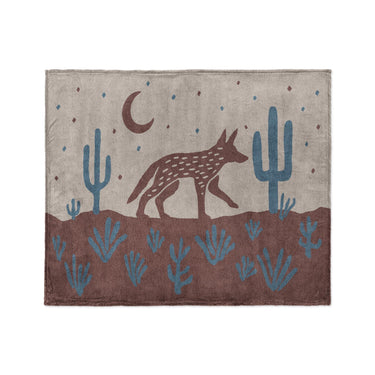 Desert Coyote Dark Red Clay & Dusty Blue in Medium (50" x 60") Size