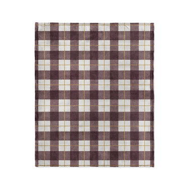 Wallace Plaid Maroon & Gold in Medium (50" x 60") Size