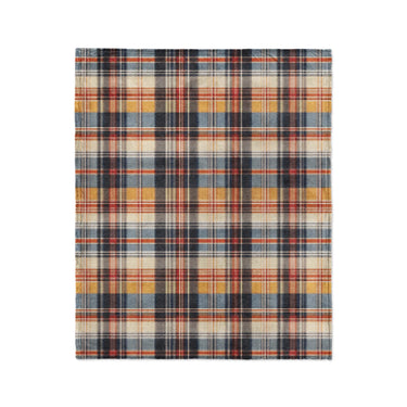 MacPherson Plaid Navy & Gold in Medium (50" x 60") Size