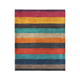 Brush Stripes Multicolor in Medium (50" x 60") Size