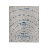 Solar System Blue & Ivory in Medium (50" x 60") Size