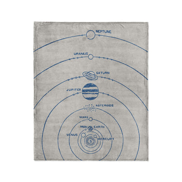 Solar System Blue & Ivory in Medium (50" x 60") Size
