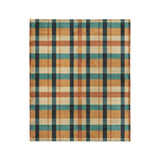 Brenton Plaid Taupe Teal in Medium (50" x 60") Size
