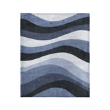 Sinuous Navy Monochrome in Medium (50" x 60") Size