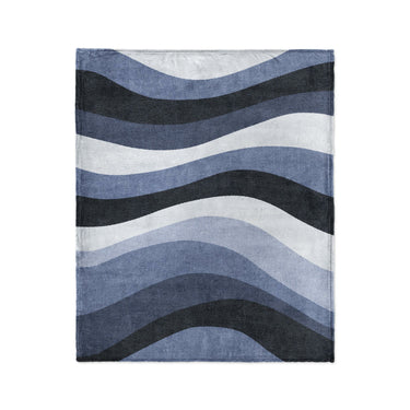 Sinuous Navy Monochrome in Medium (50" x 60") Size