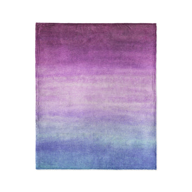 Imogen Watercolor Blue & Purple Ombre in Medium (50" x 60") Size
