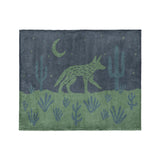 Desert Coyote Midnight Blue & Sage Green in Medium (50" x 60") Size