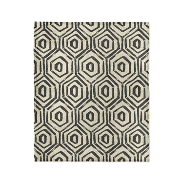 Torrance Black & Ivory in Medium (50" x 60") Size