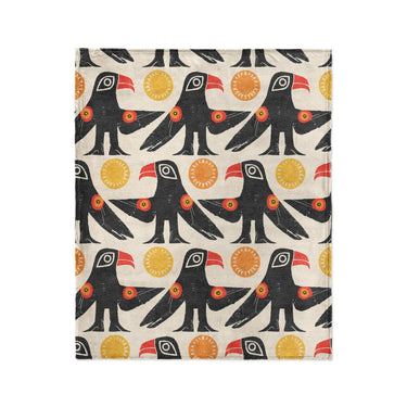 Tribal Birds Ivory in Medium (50" x 60") Size
