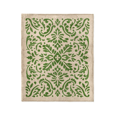 Floranna Ivory & Green in Medium (50" x 60") Size