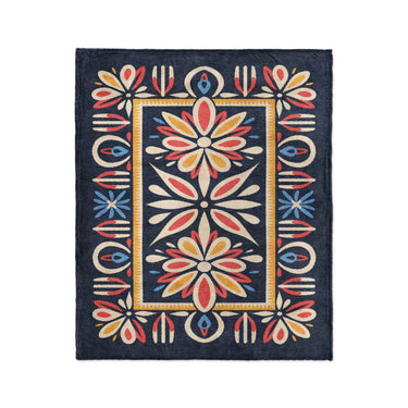 Jasmina Navy Multicolor in Medium (50" x 60") Size