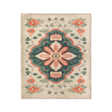 Meave Sage Green & Rose in Medium (50" x 60") Size