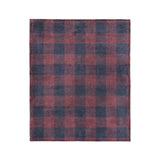Buffalo Plaid Maroon & Navy in Medium (50" x 60") Size