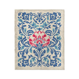 Beryl Blue & Red in Medium (50" x 60") Size
