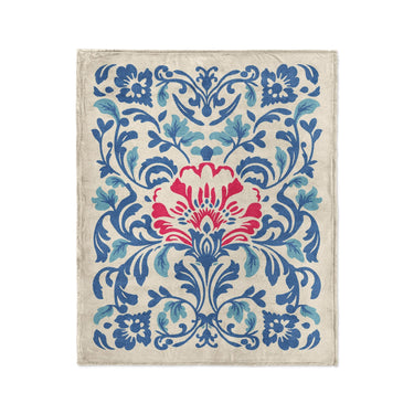 Beryl Blue & Red in Medium (50" x 60") Size