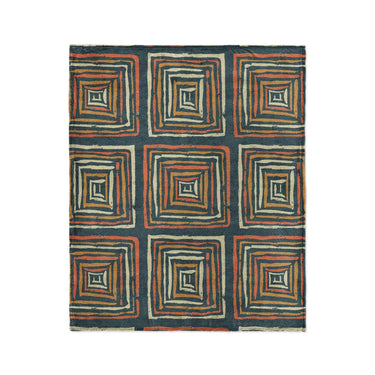 Diego Orange & Navy in Medium (50" x 60") Size