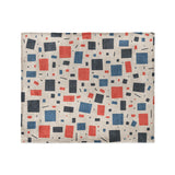 Geometric Confetti Blue & Red in Medium (50" x 60") Size