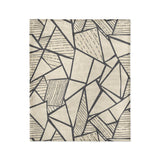 Harlan Ivory & Black in Medium (50" x 60") Size