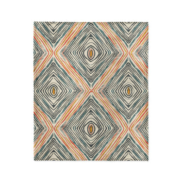 Boden Orange & Blue in Medium (50" x 60") Size