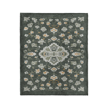 Fenwick Green & Orange in Medium (50" x 60") Size