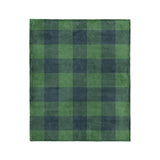 Buffalo Plaid Green Navy in Medium (50" x 60") Size