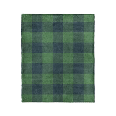 Buffalo Plaid Green Navy in Medium (50" x 60") Size