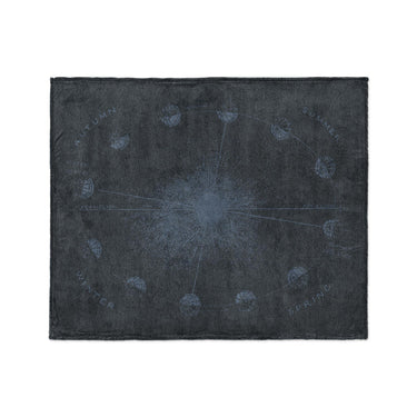 Equinox Navy & Dusty Blue in Medium (50" x 60") Size